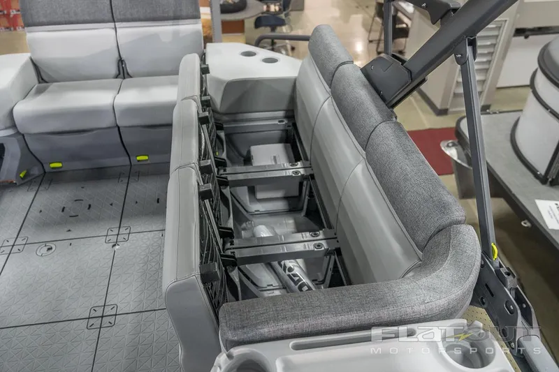 Slide: The Image of 2024 Sea-Doo SWITCH Cruise-18 230HP interior seating and storage compartments. - 19