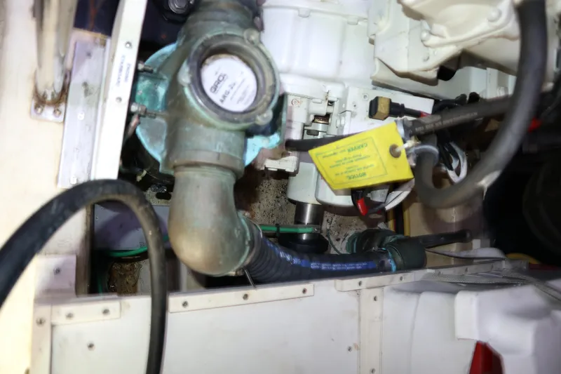 Slide: The Image of 56' Carver Voyager - Engine Room - 56