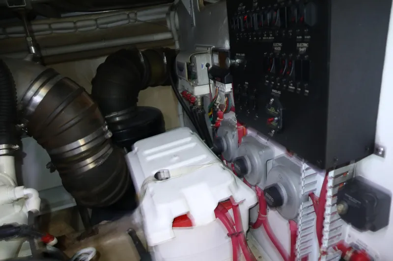 Slide: The Image of 56' Carver Voyager - Engine Room - 57