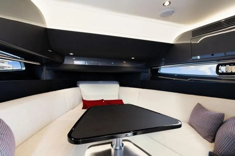 Slide: The Image of Luxurious interior of 2023 Azimut Verve 42 yacht with elegant seating and table. - 18