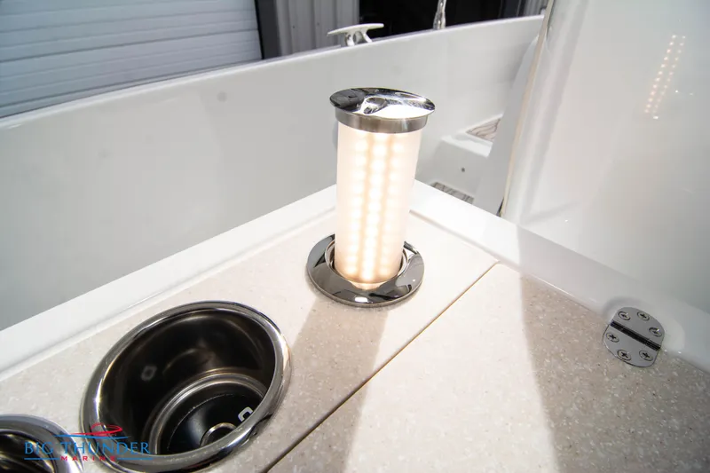 Slide: The Image of 2024 Jeanneau DB/37 OB boat interior with sink and LED light. - 33