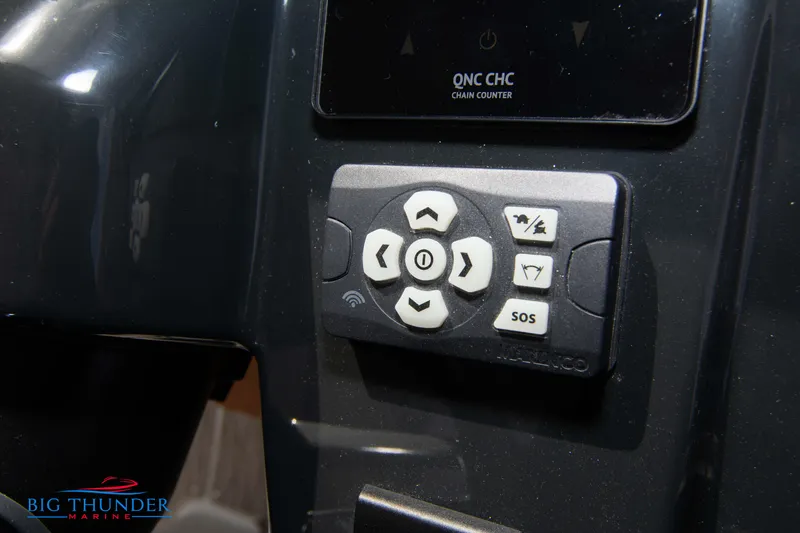 Slide: The Image of Control panel of the 2024 Jeanneau DB/37 OB boat with various buttons. - 47