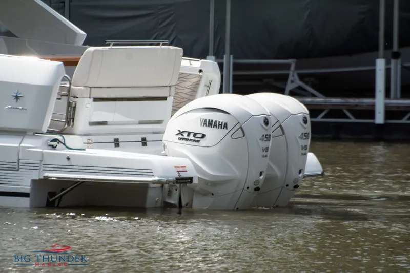 Slide: The Image of 2024 Jeanneau DB/37 OB with twin Yamaha XTO outboard engines. - 5