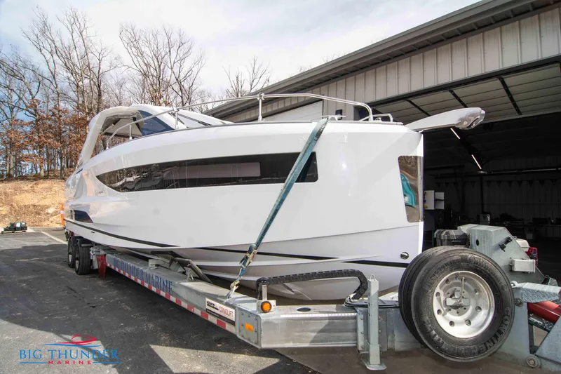 Slide: The Image of 2024 Jeanneau DB/37 OB boat on a trailer at Big Thunder Marine. - 7