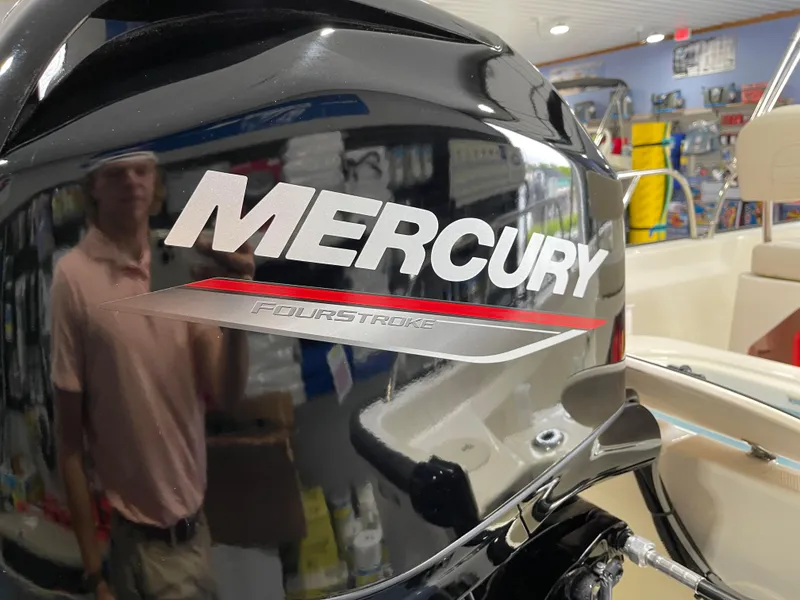 Slide: The Image of 2024 Boston Whaler 150 Montauk with Mercury FourStroke engine. - 4