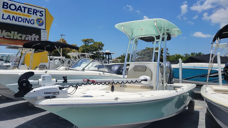 Slide: The Image of 2024 Key West 210 Bay Reef boat at Boater's Landing dealership. - 1