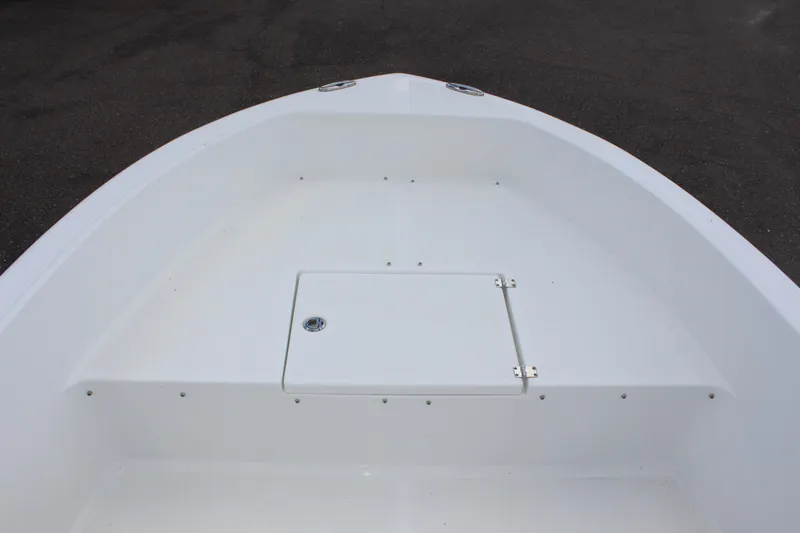 Slide: The Image of 2024 Clearwater 1900 boat bow with storage compartment. - 20