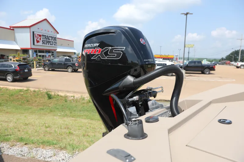 Slide: The Image of 2024 Excel 1860 Stalker CC boat with Mercury Pro XS engine at Tractor Supply Co. parking lot. - 4