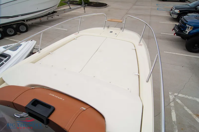 Slide: The Image of 2024 Capoforte CX280i boat deck in a parking lot. - 45