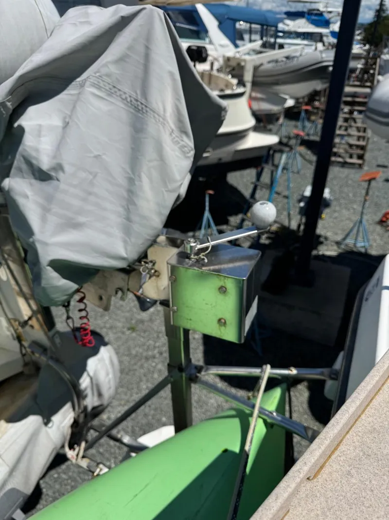 Slide: The Image of 1999 Bayliner 4087 Aft Cabin Motor Yacht in storage, covered and secured. - 39