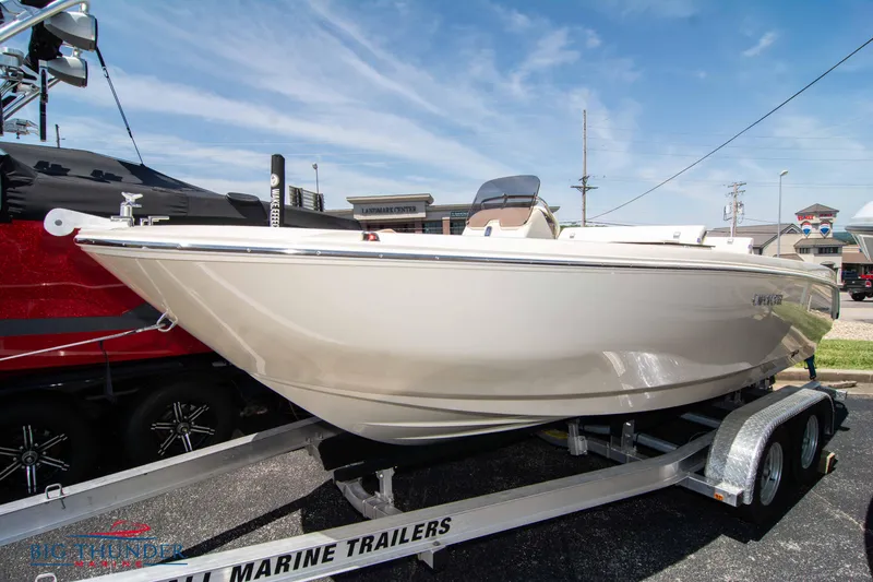The Image of 2024 Capoforte SX200 boat on a trailer, side view, outdoors. - 0