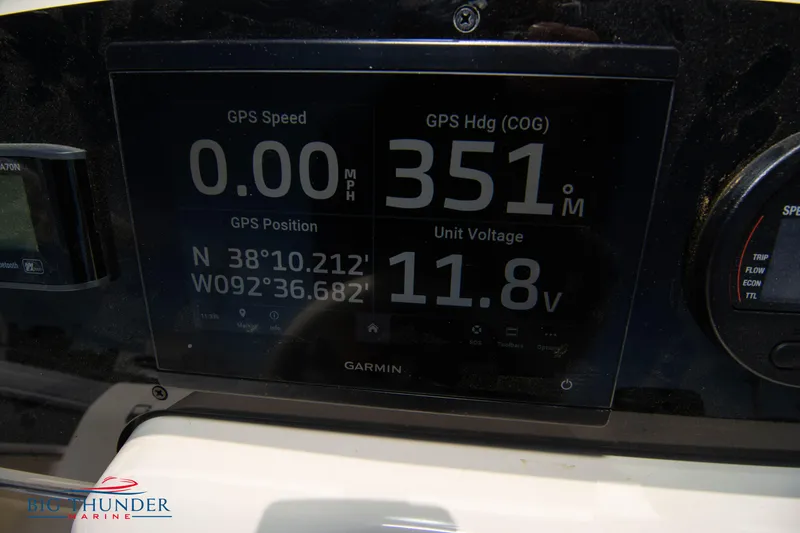 Slide: The Image of Capoforte SX200 2024 GPS display showing speed, heading, position, and voltage. - 18