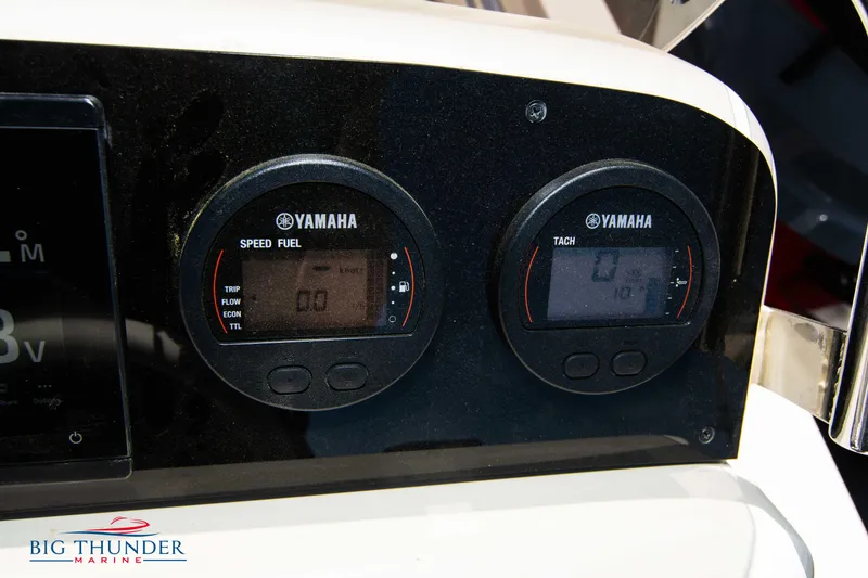 Slide: The Image of 2024 Capoforte SX200 dashboard with Yamaha speed and tachometer gauges. - 19