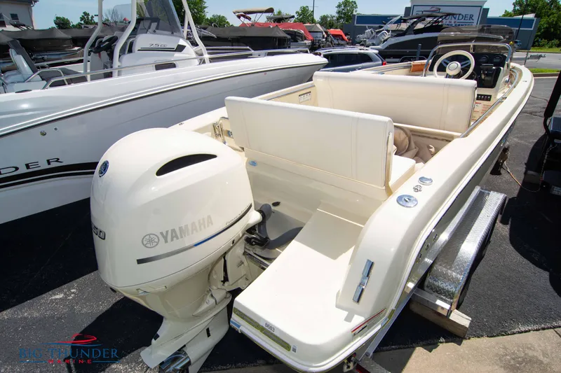 Slide: The Image of 2024 Capoforte SX200 boat with Yamaha outboard motor on display. - 4