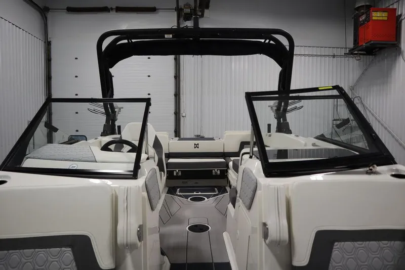 Slide: The Image of 2024 Heyday H22 boat interior with open bow and modern design. - 24