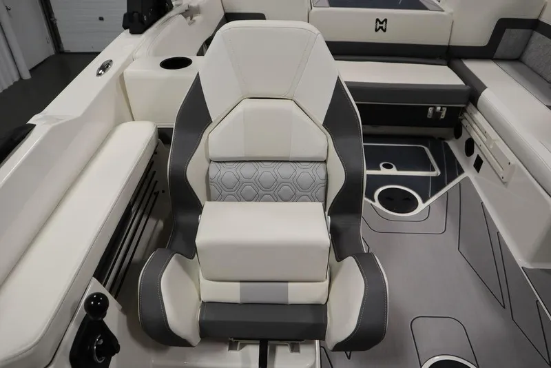 Slide: The Image of 2024 Heyday H22 boat captain's chair with modern design and comfortable padding. - 39