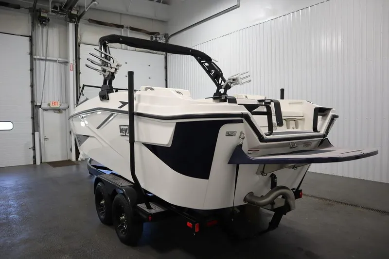 Slide: The Image of 2024 Heyday H22 boat on trailer in indoor storage facility. - 6