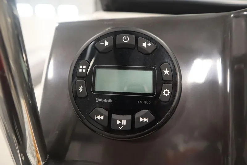 Slide: The Image of 2024 Bayliner VR4 Bowrider audio control panel with Bluetooth connectivity. - 40