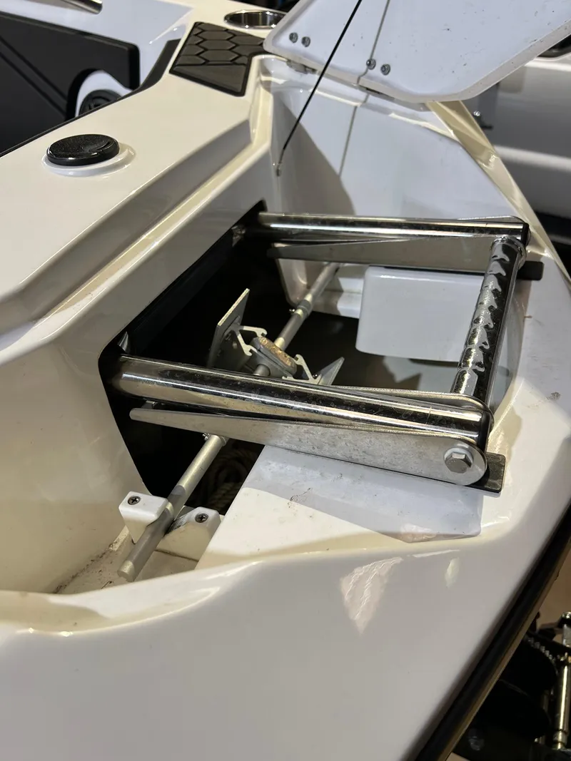 Slide: The Image of 2021 Scarab 255 Open ID boat with stainless steel ladder. - 15