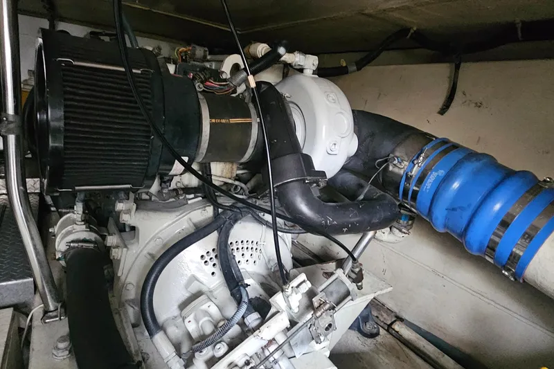 Slide: The Image of Engine gauges of a 1999 Ocean Yachts 48 Super Sport boat. - 22