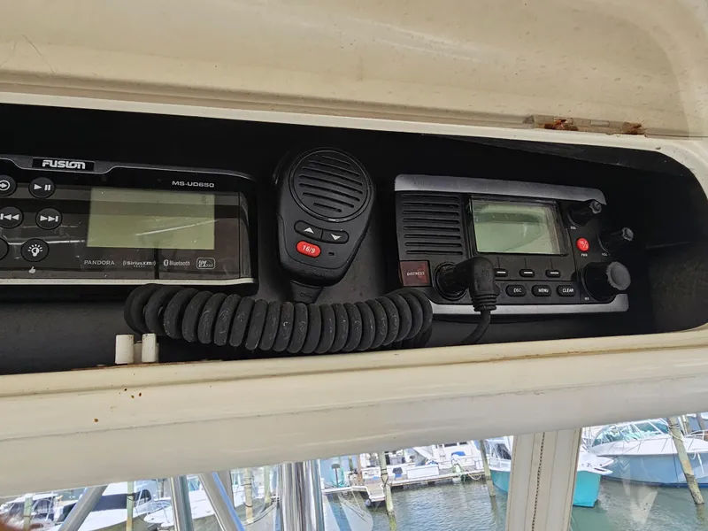 Slide: The Image of Marine electronics on a 1999 Ocean Yachts 48 Super Sport boat. - 9