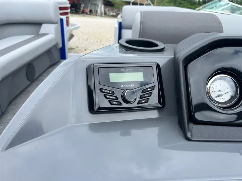 Slide: The Image of Close-up of the dashboard on a 2024 Bennington 188 SVL boat. - 9