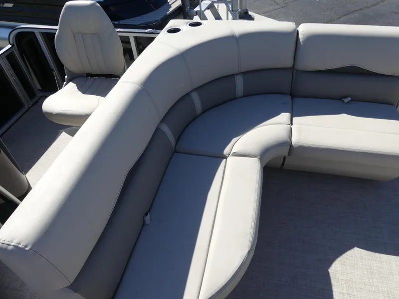 Slide: The Image of 2023 Silver Wave 2410 SW3 RLP boat with spacious, cushioned seating area. - 6