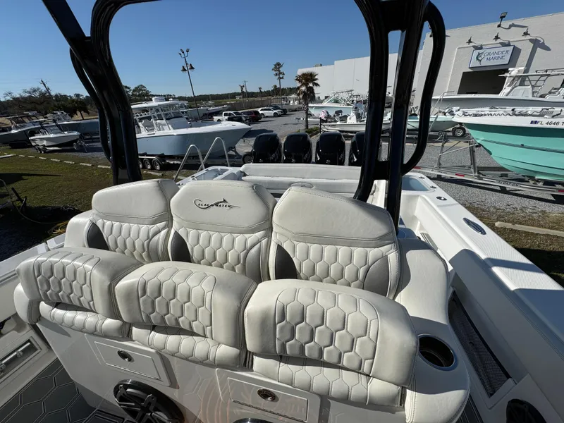 Slide: The Image of Luxury seating on a 2019 Blackwater 43SF boat, showcasing elegant design and craftsmanship. - 30