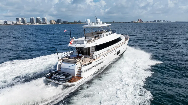 Slide: The Image of Azimut Magellano 76 yacht cruising on open water, 2016 model. - 13