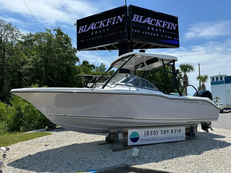 Slide: The Image of 2024 Key West 239 DFS boat displayed at Emerald Coast Marine. - 2