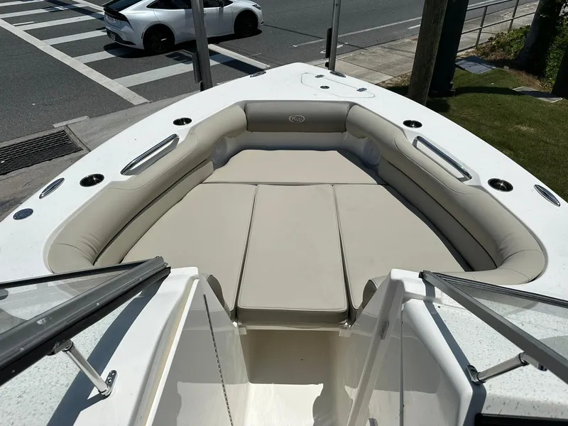 Slide: The Image of 2024 Key West 239 DFS boat with spacious bow seating area. - 6