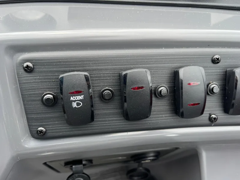 Slide: The Image of Control panel switches on 2024 Bennington 22 SVSR boat. - 16