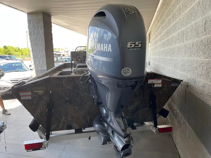 Slide: The Image of 2024 G3 Gator Tough 17 CCJ boat with Yamaha 65 Jet Drive engine. - 3