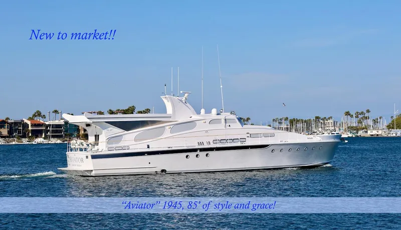 The Image of Elegant Custom Motor Yacht from 1945 on the water. - 1