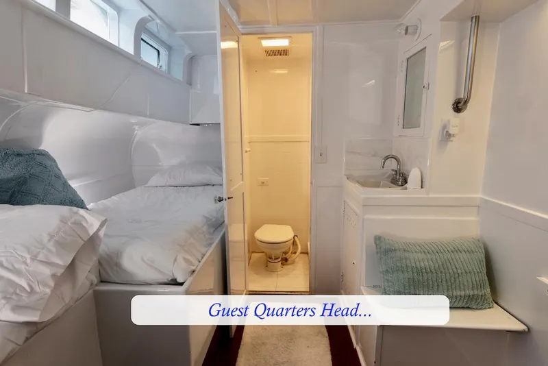 Slide: The Image of Guest quarters on a 1945 Custom Motor Yacht. - 31