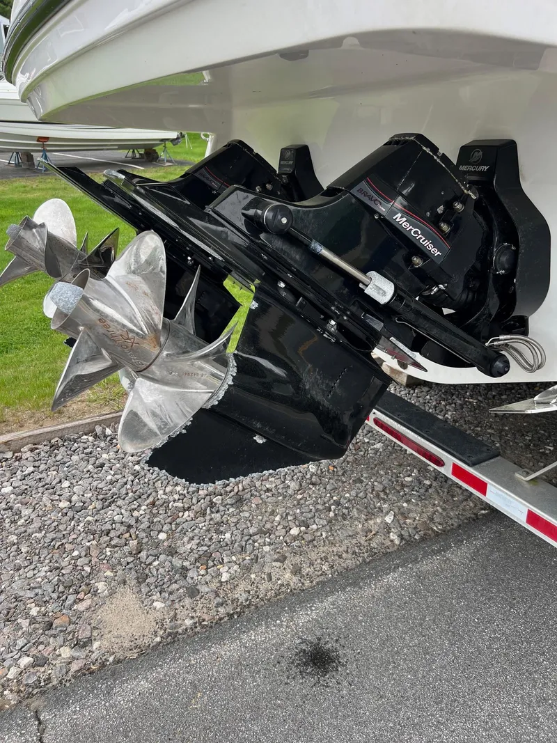 Slide: The Image of 2016 Monterey 328SS boat with MerCruiser outdrive and propellers. - 24