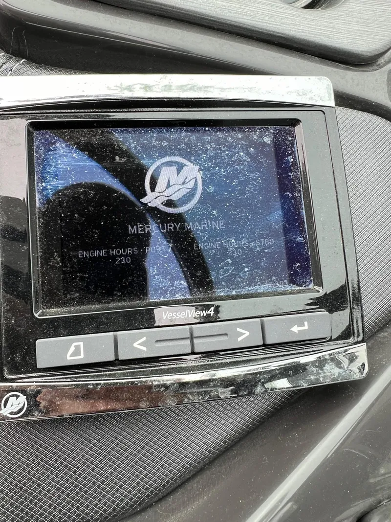 Slide: The Image of Mercury Marine VesselView display on 2016 Monterey 328SS boat. - 8