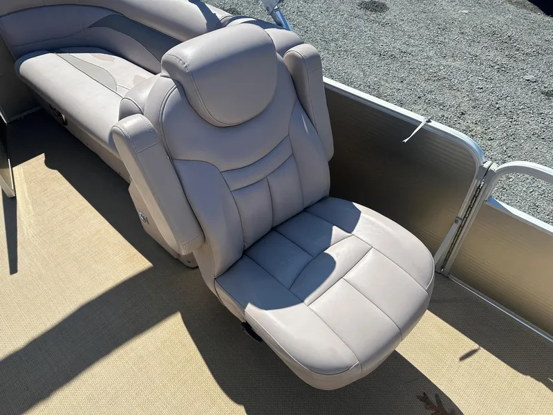 Slide: The Image of 2015 Godfrey 2286 Sweetwater Pontoon boat with luxurious seating. - 5