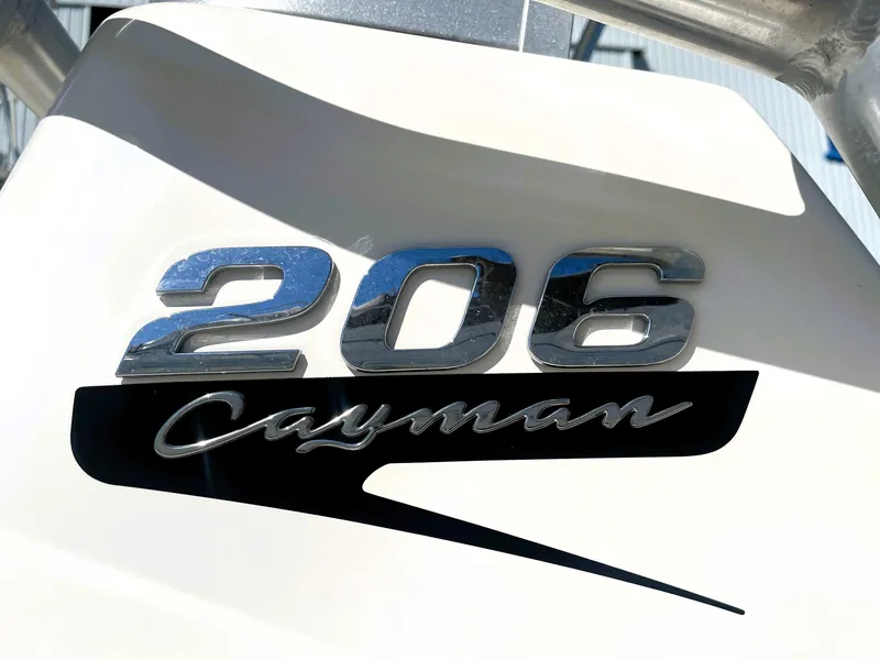 Slide: The Image of 2018 Robalo 206 Cayman boat model emblem - 18