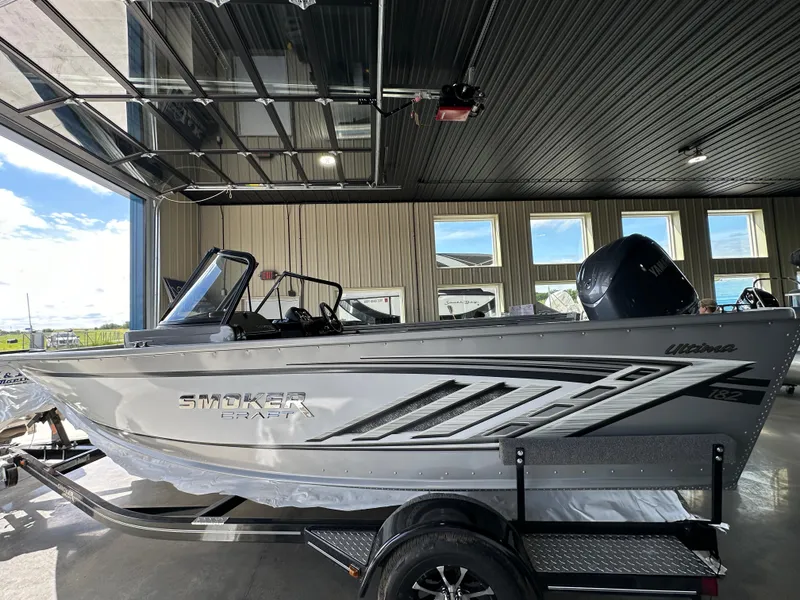 The Image of 2024 Smoker Craft Ultima 182 boat in showroom, side view. - 1