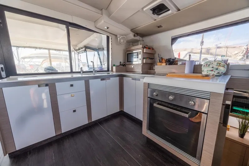 Slide: The Image of Modern kitchen interior of 2023 Fountaine Pajot Tanna 47 catamaran. - 26