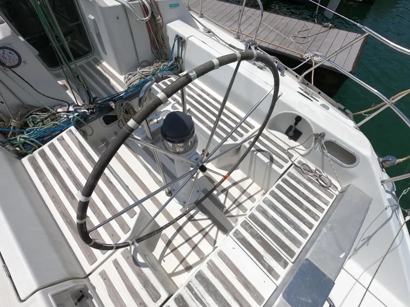 Slide: The Image of Cockpit of a 1992 Beneteau First 35s5 sailboat. - 8