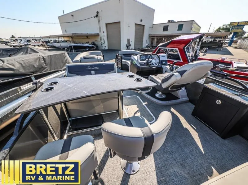 Slide: The Image of 2024 Cabrio Ultra-Entertainer C24UE boat interior at Bretz RV & Marine dealership. - 11