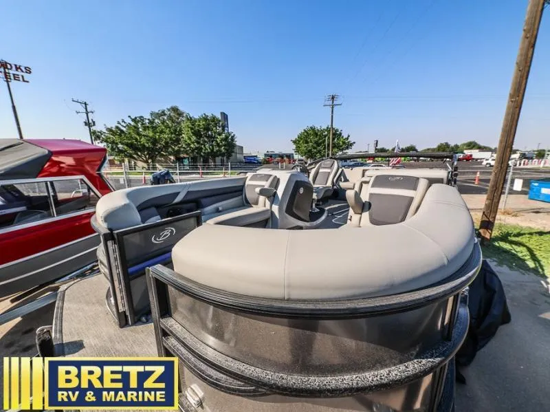 Slide: The Image of 2024 Cabrio Ultra-Entertainer C24UE pontoon boat at Bretz RV & Marine dealership. - 3