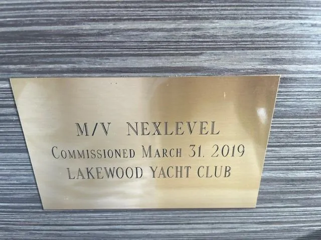 Slide: The Image of Plaque on Tiara Yachts C53 Coupe, commissioned March 31, 2019, at Lakewood Yacht Club. - 17
