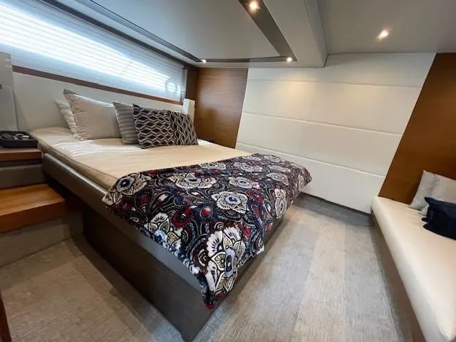 Slide: The Image of Luxurious bedroom interior of 2019 Tiara Yachts C53 Coupe with modern decor. - 21