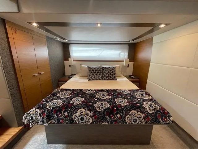 Slide: The Image of Luxurious bedroom interior of 2019 Tiara Yachts C53 Coupe with modern design. - 22