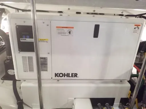 Slide: The Image of Kohler generator in 2021 Formula 430 Super Sport Crossover boat engine room. - 12