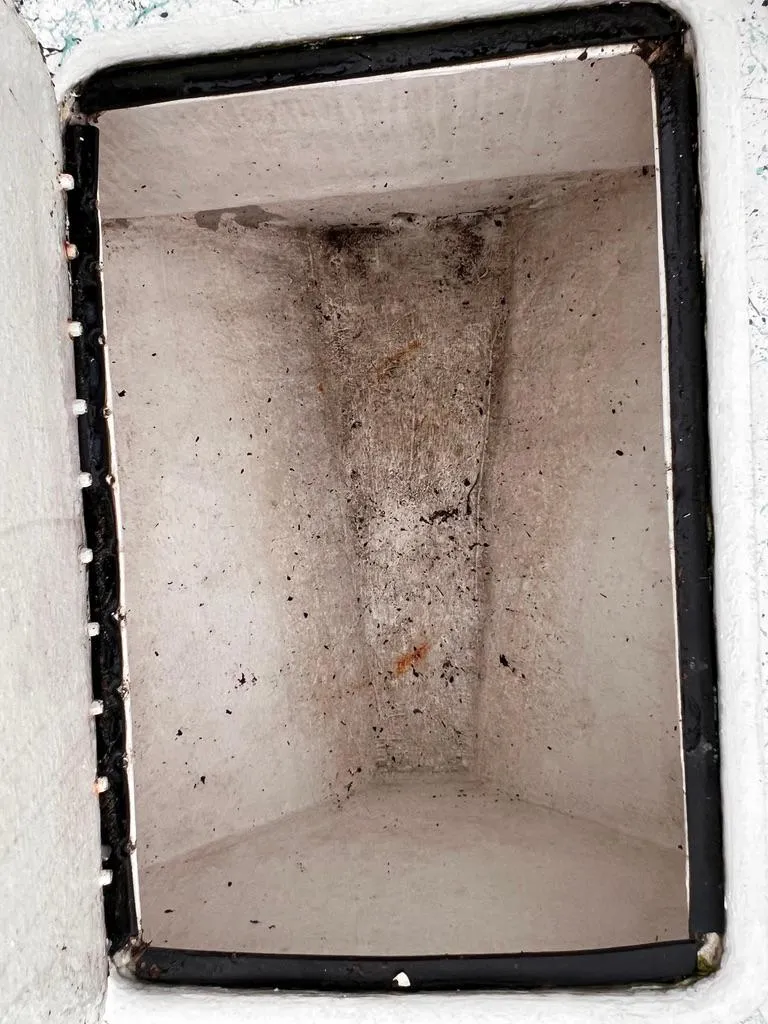 Slide: The Image of Open storage compartment of a 1978 Excalibur 32 boat. - 18