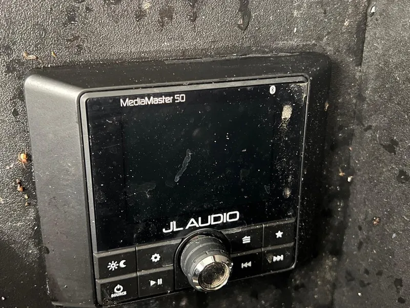 Slide: The Image of 1978 Excalibur 32 with JL Audio MediaMaster 50 sound system. - 27